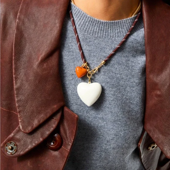 ROXANNE ASSOULIN The Happy Cord Charm Necklace Brown * Without Charm firm price - Picture 5 of 11